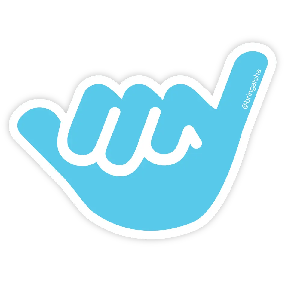 Blue Shaka Sticker