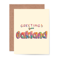 Greetings from Oakland - Colorful Card