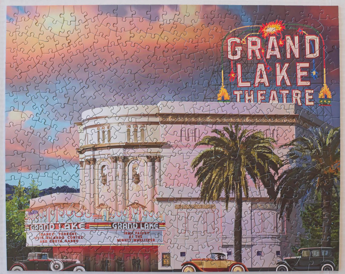 Grand Lake Theatre Puzzle – 500 Pieces of Oakland History by Artist Larry Hausen