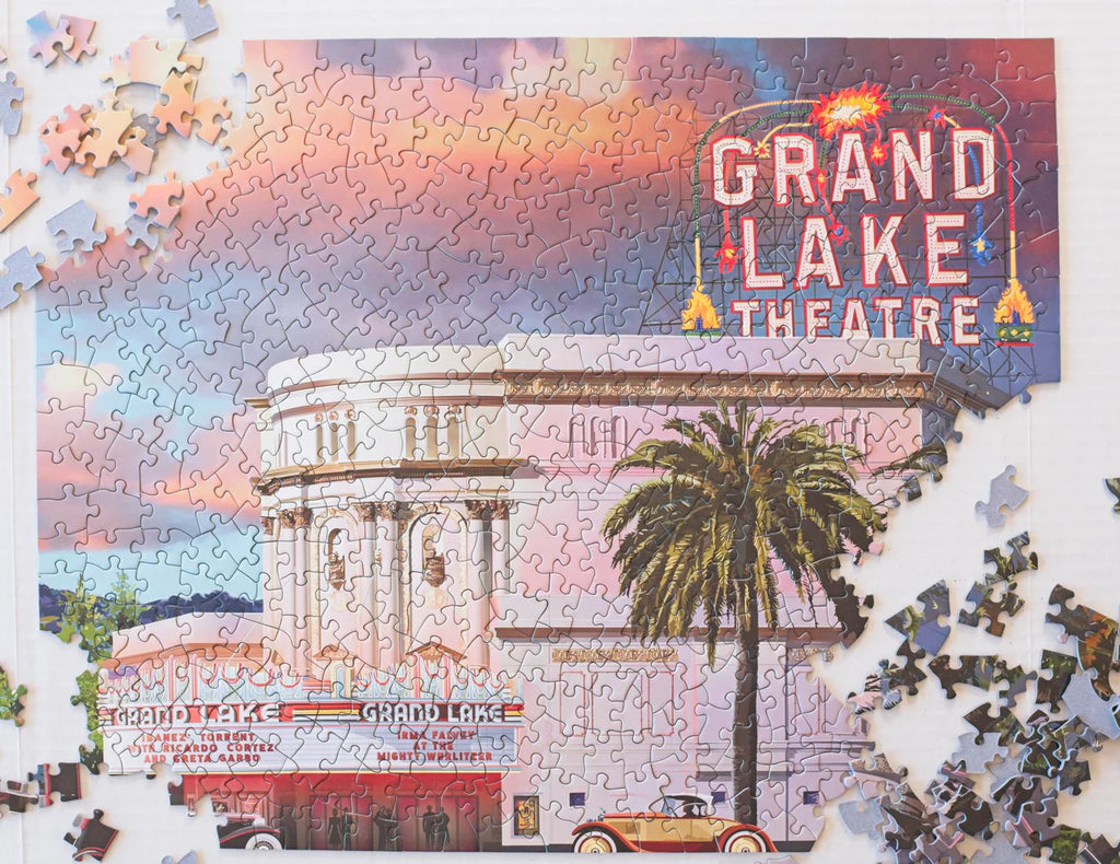 Grand Lake Theatre Puzzle – 500 Pieces of Oakland History by Artist Larry Hausen