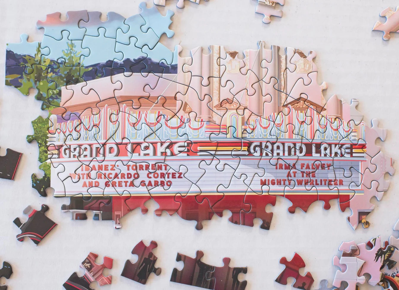 Grand Lake Theatre Puzzle – 500 Pieces of Oakland History by Artist Larry Hausen