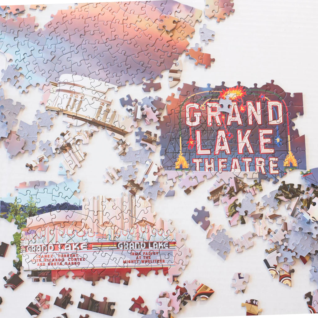 Grand Lake Theatre Puzzle – 500 Pieces of Oakland History by Artist Larry Hausen