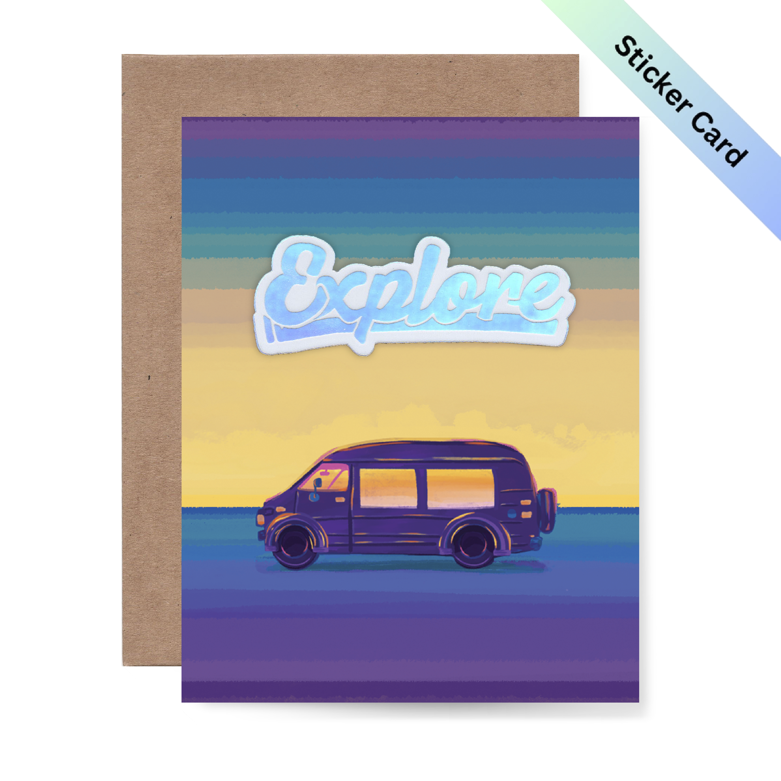 Explore Van Sticker Card