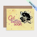 Get Better Soon Kitty Sticker Card