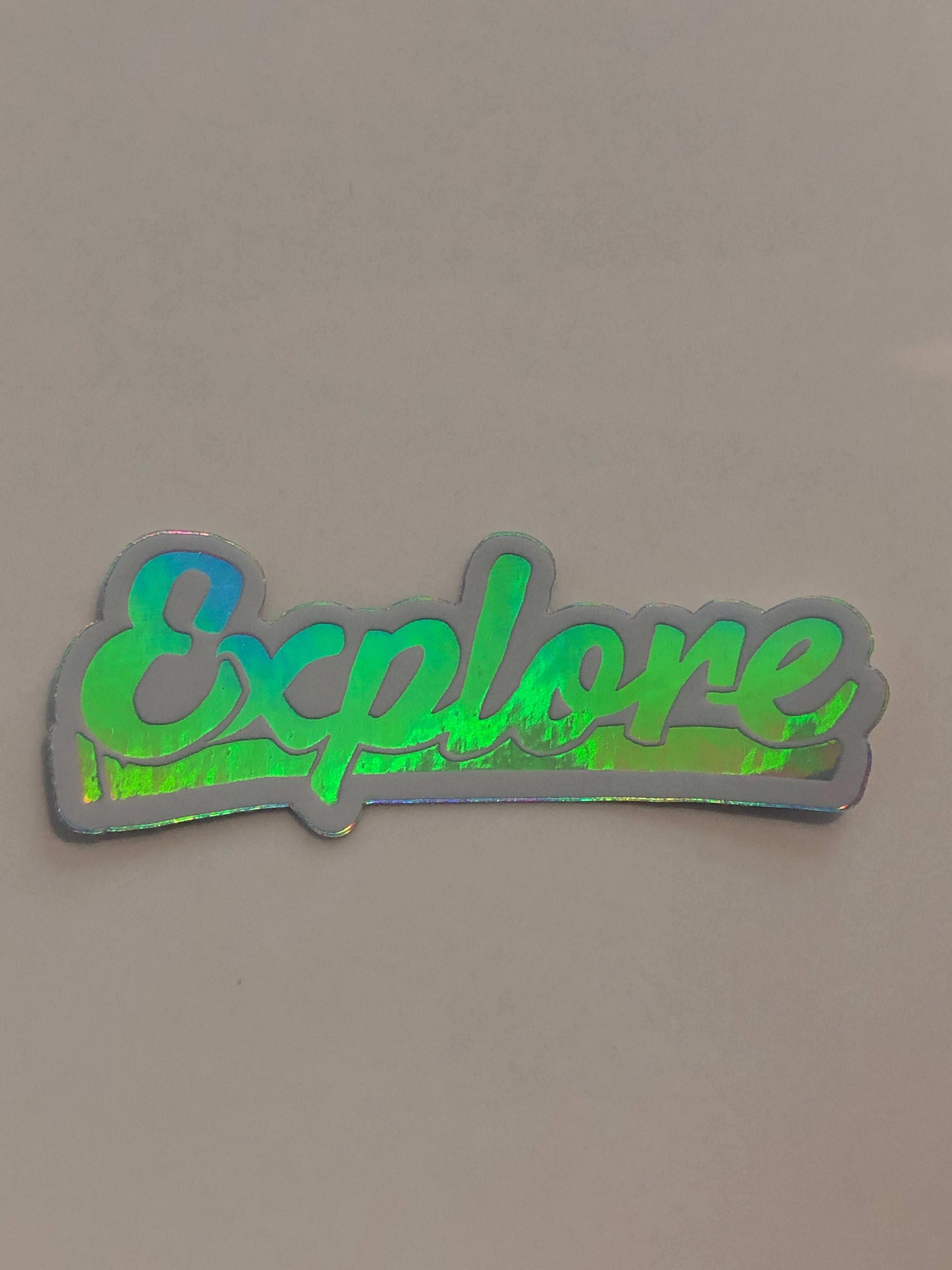 Explore Holographic Sticker