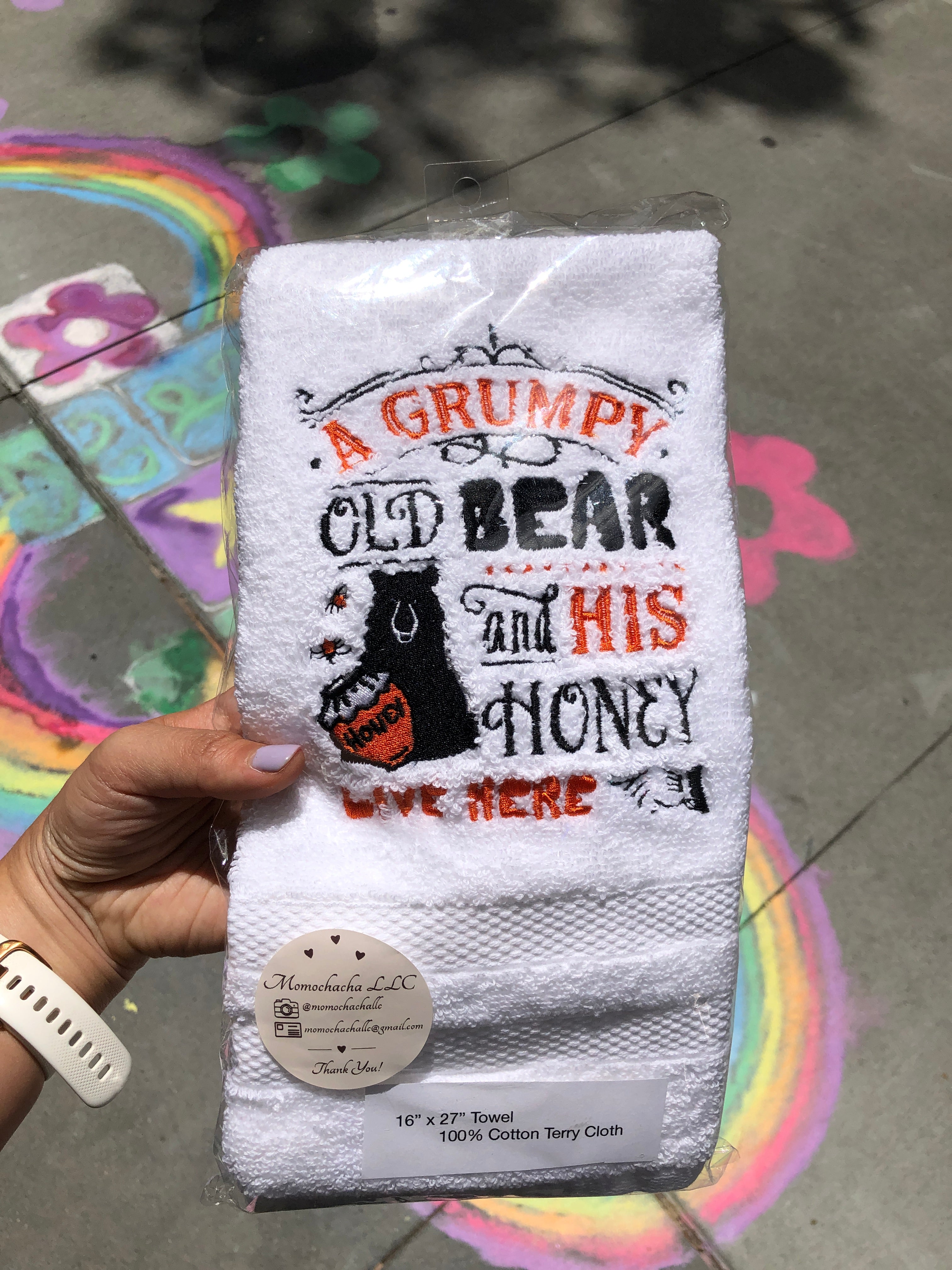 Grumpy Bear 16"x27" Terry Towel