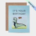 It's Your Birthday Card - Dinosaur Sticker Card