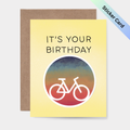 It's your birthday sunset bike Sticker Card