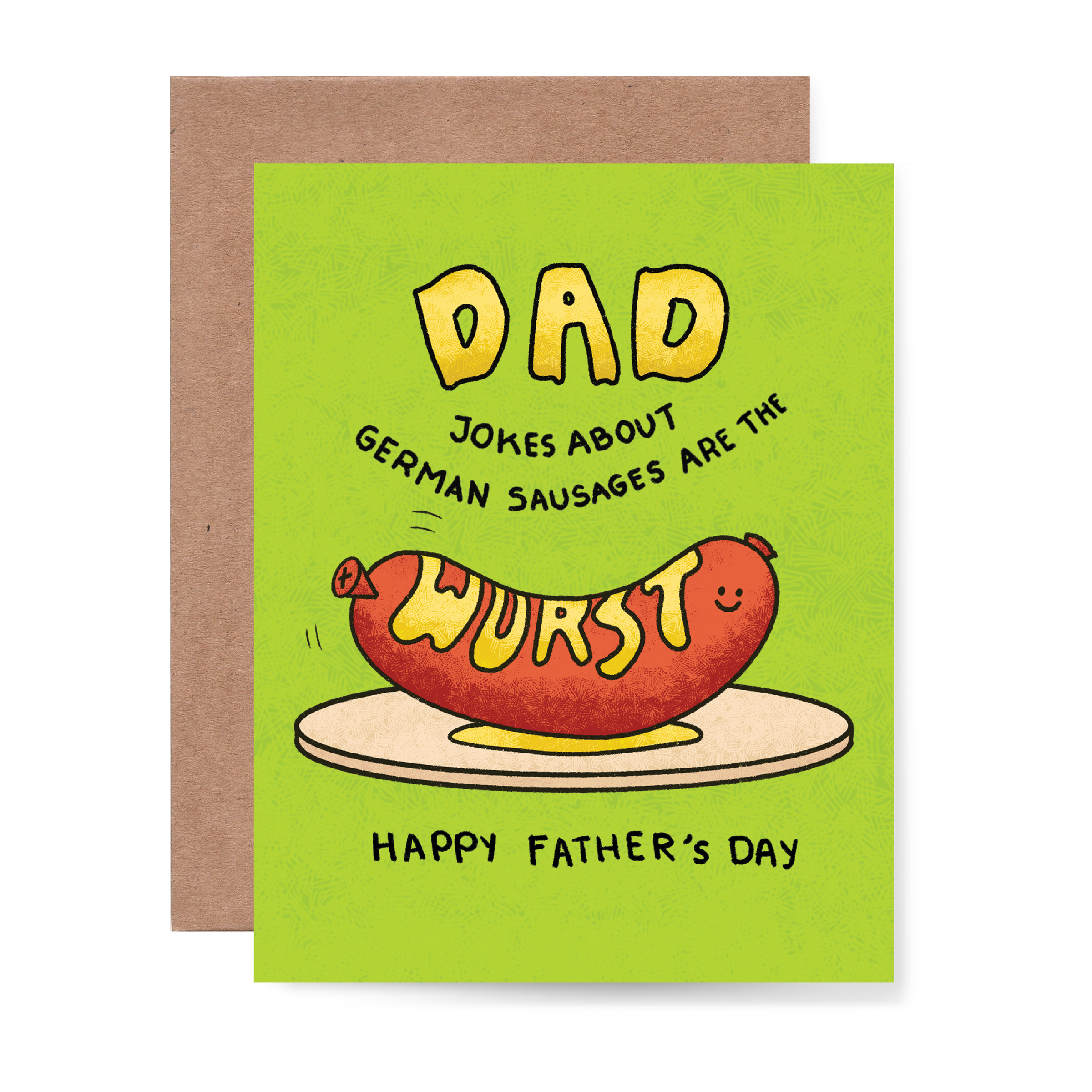 Dad Wurst Jokes Card