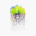 Rainbow Confetti Paper Gift Bag