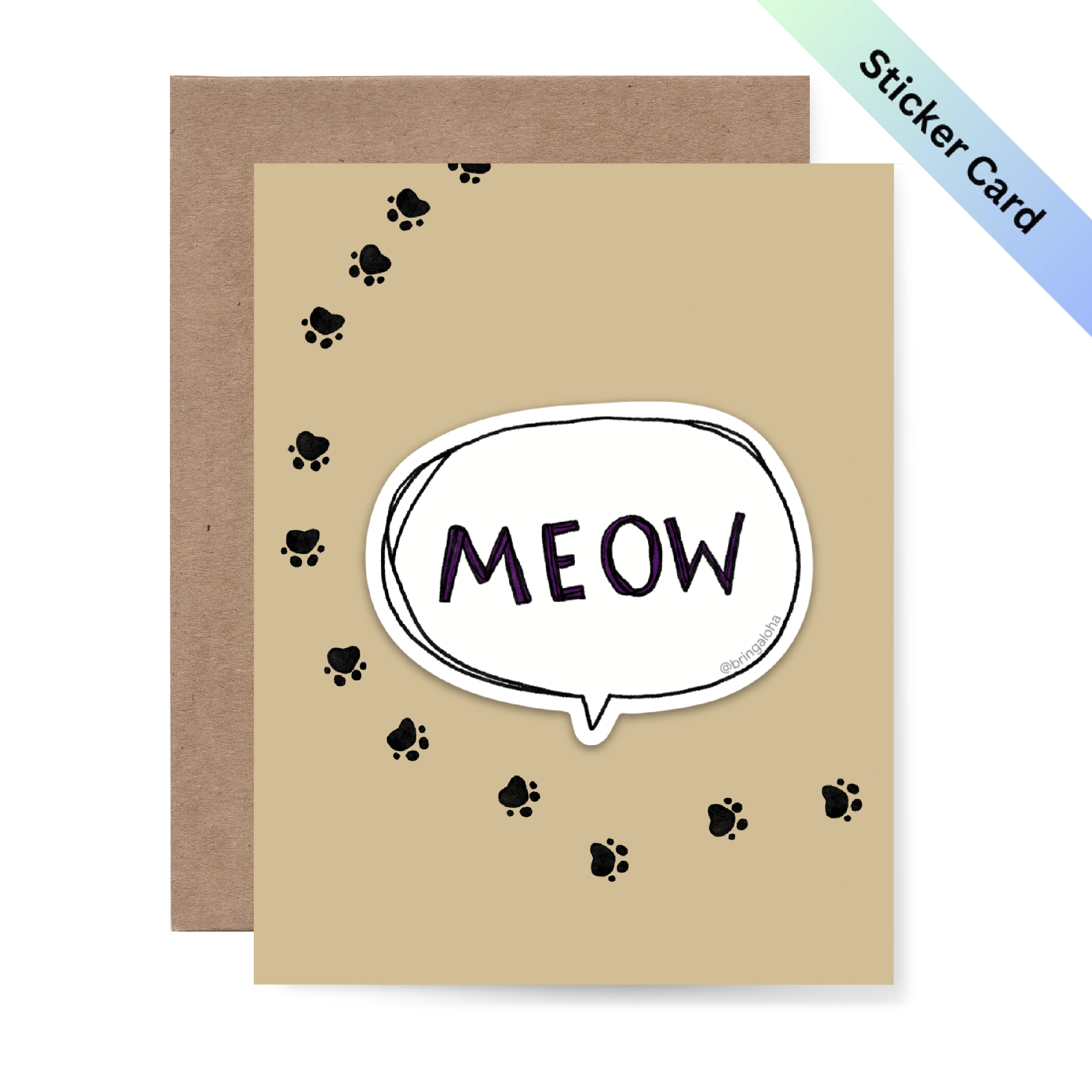 Meow Sticker Card