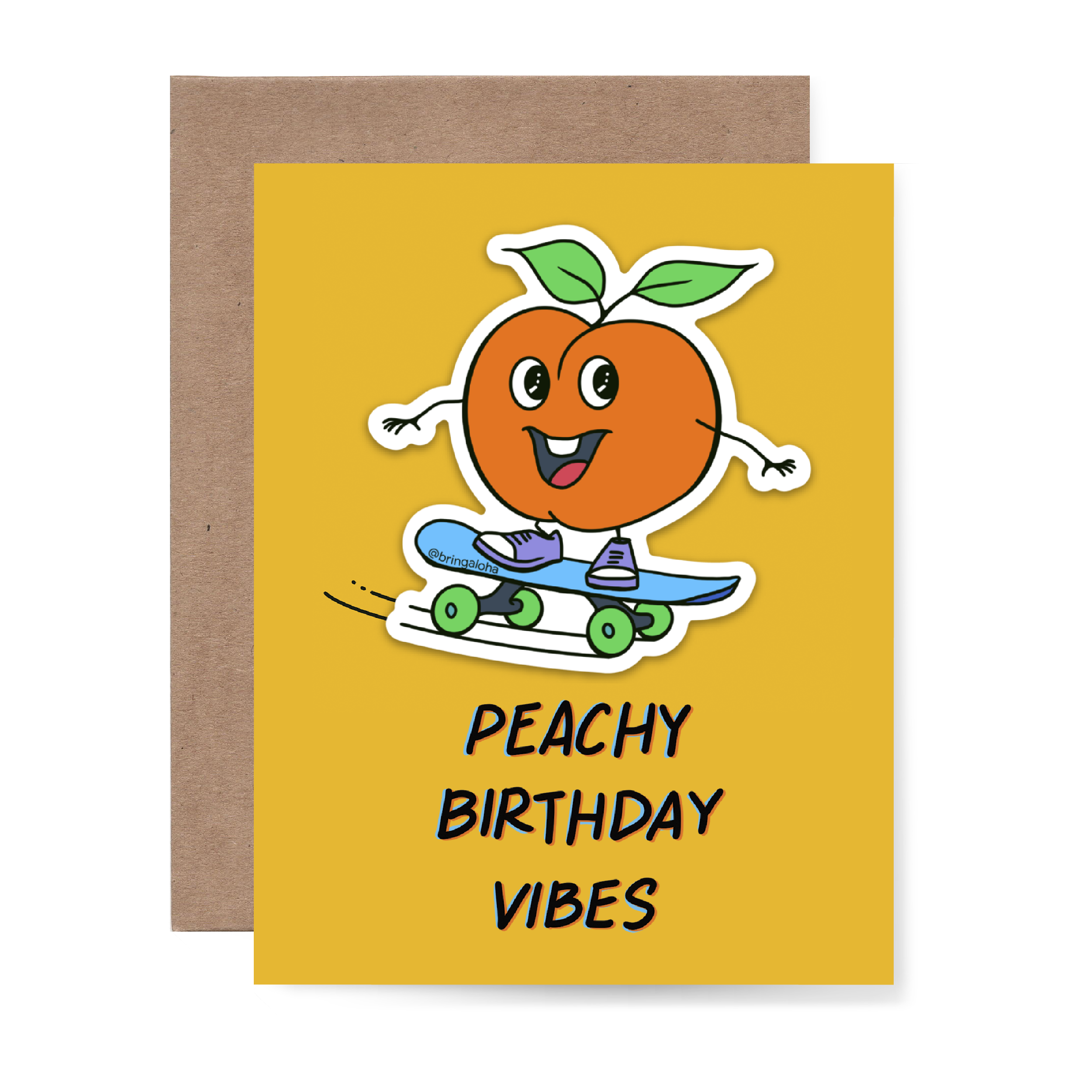 Peachy Birthday Sticker Card