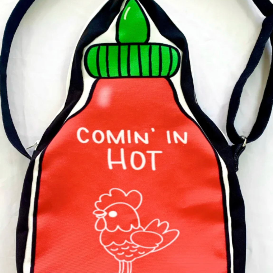Sriracha Bottle Shaped Tote Bag - Comin' in Hot