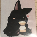Bunny + Coffee Bookmark