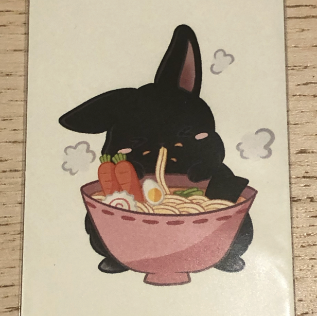 Bunny + Ramen Bowl Bookmark
