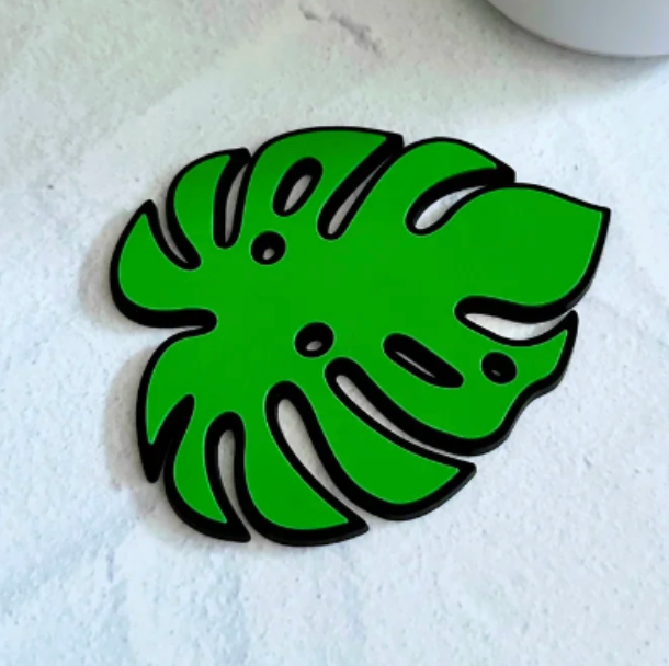 Monstera Silicone Coaster Set of 4