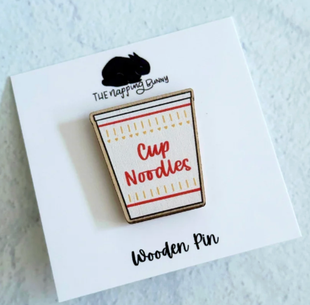 Cup Noodles Wooden Pin