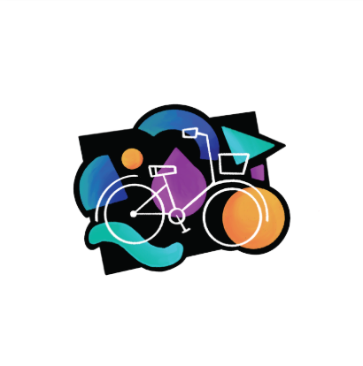 Abstract Bike 8"x8" Art Print