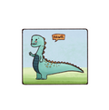 Dinosaur Waving 8"x8" Art Print