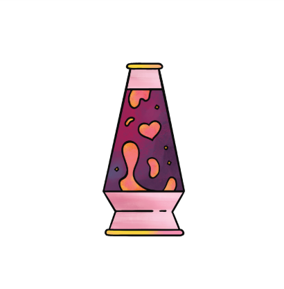 Lava Heart Lamp 8"x8" Art Print