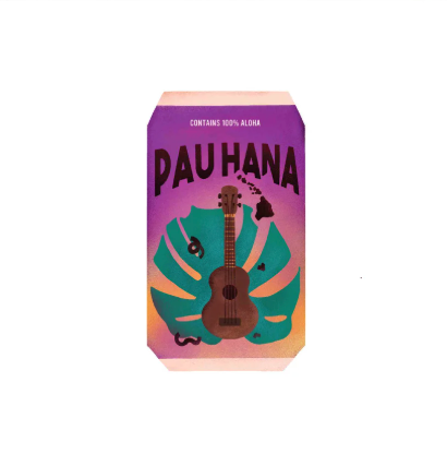 Pau Hana Ukulele 8"x8" Art Print