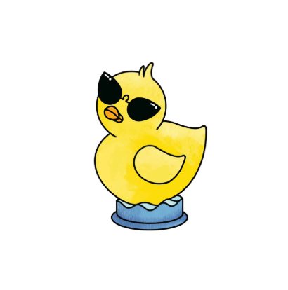 Rubber Ducky 8"x8" Art Print