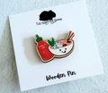 Pho and Sriracha Wooden Pin