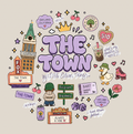 The Town 8"x8" Art Print