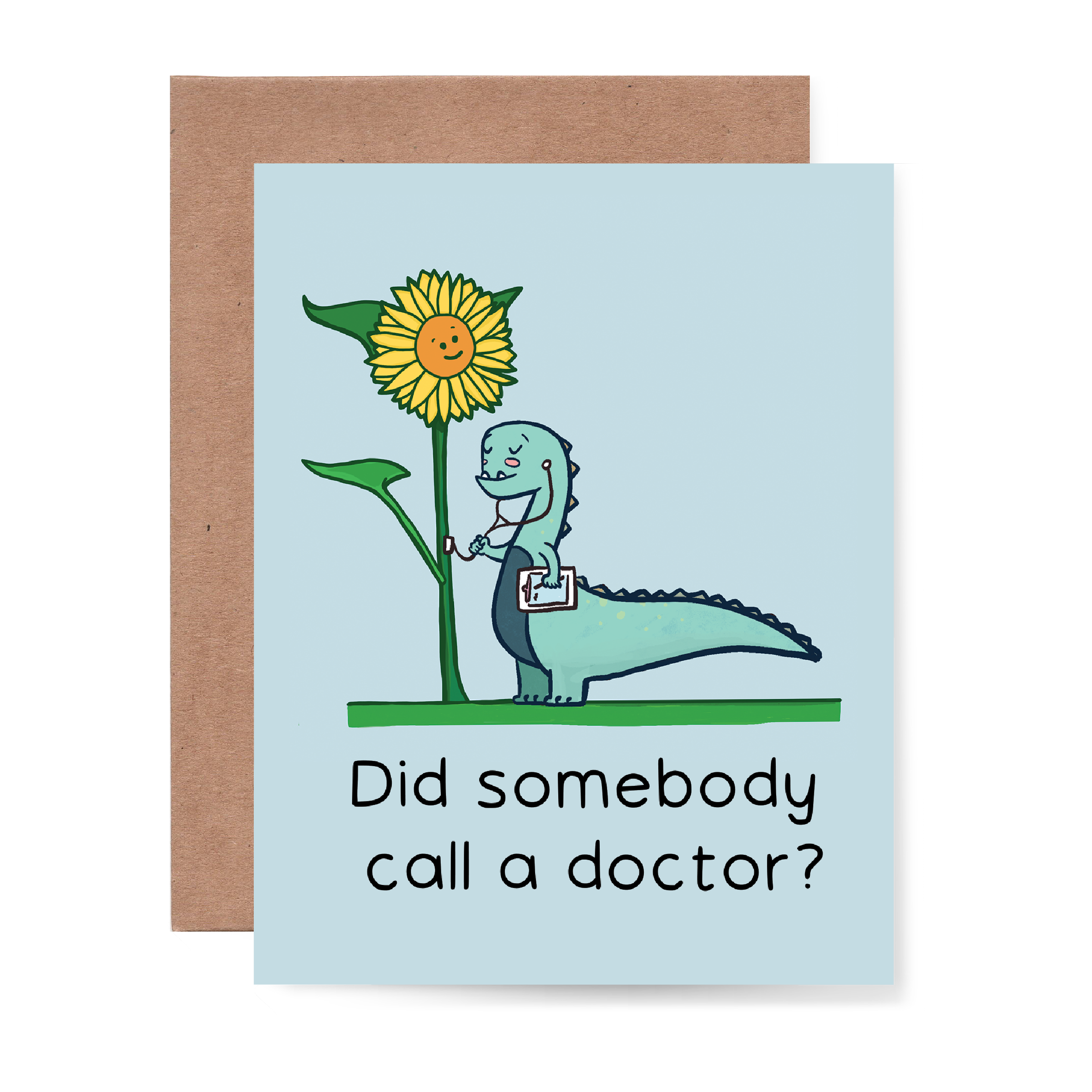 Someone Call a Doctor Dinosaur Card