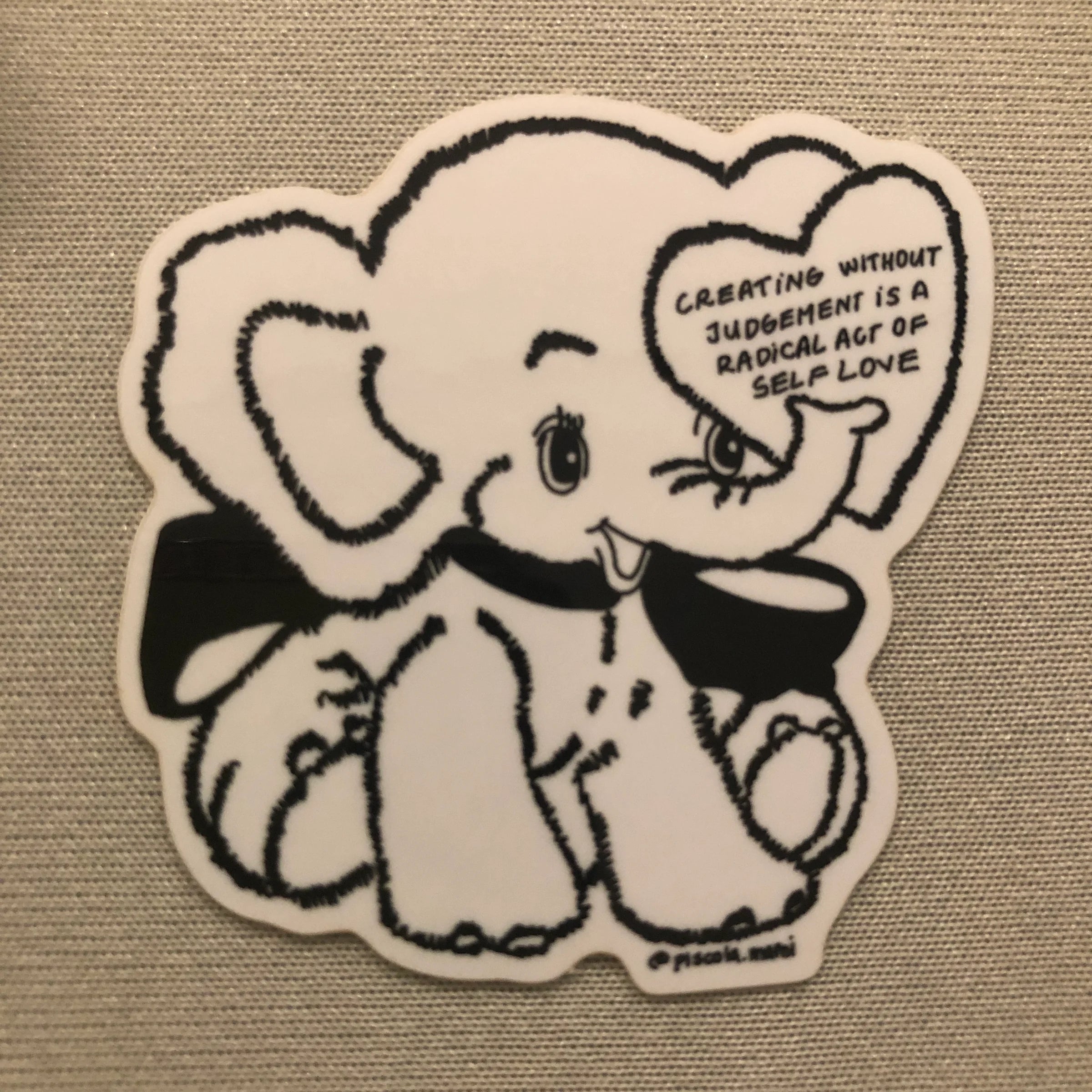 Vintage Elephant Sticker
