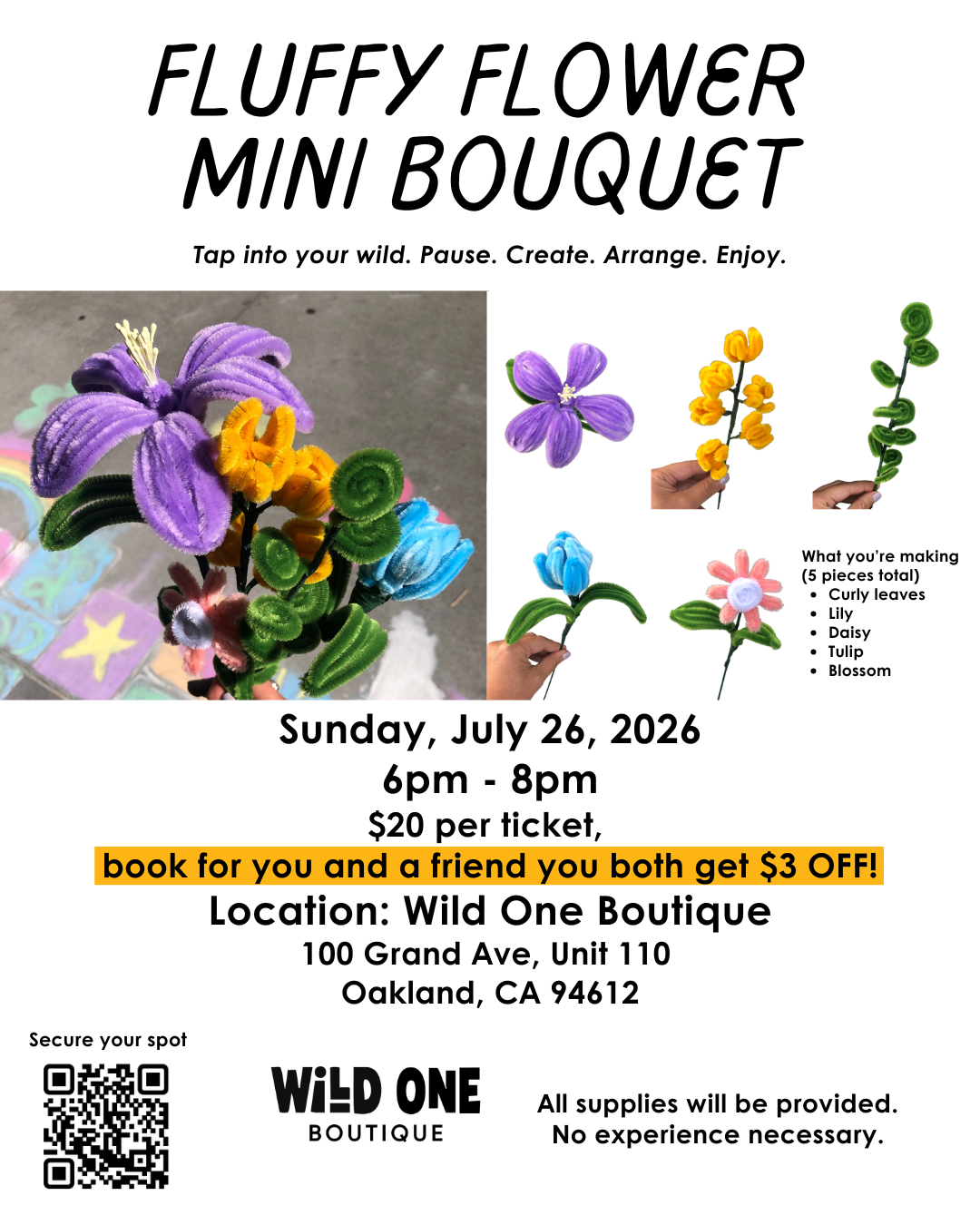Fluffy Flower  Mini Bouquet - Sunday, July 26, 2026