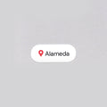 Alameda Location Tag Mini Sticker