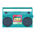 Boombox Sticker