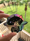 Kitty in a cone sticker