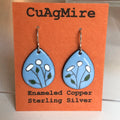 Graphite Florals Large Earrings