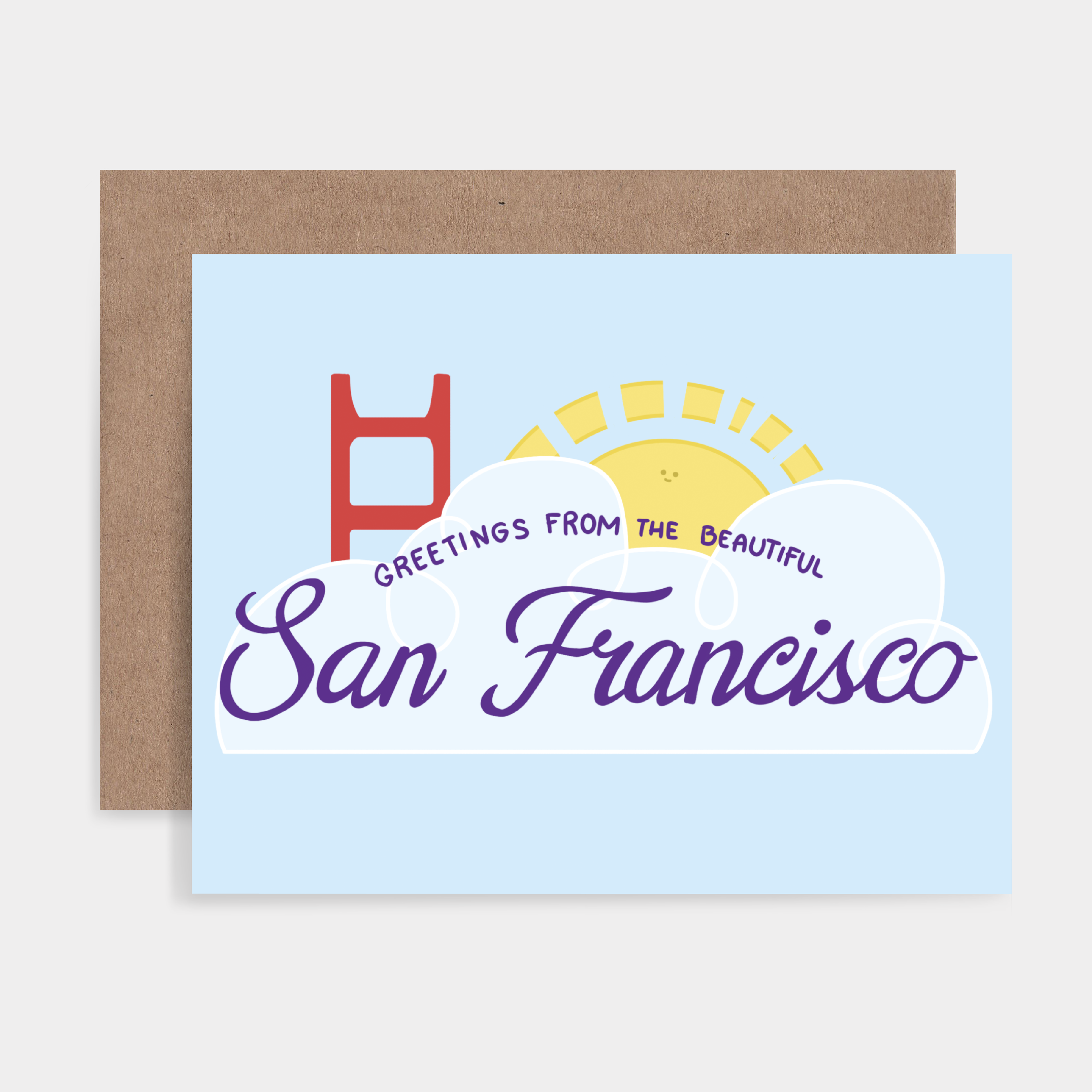Greetings San Francisco Card