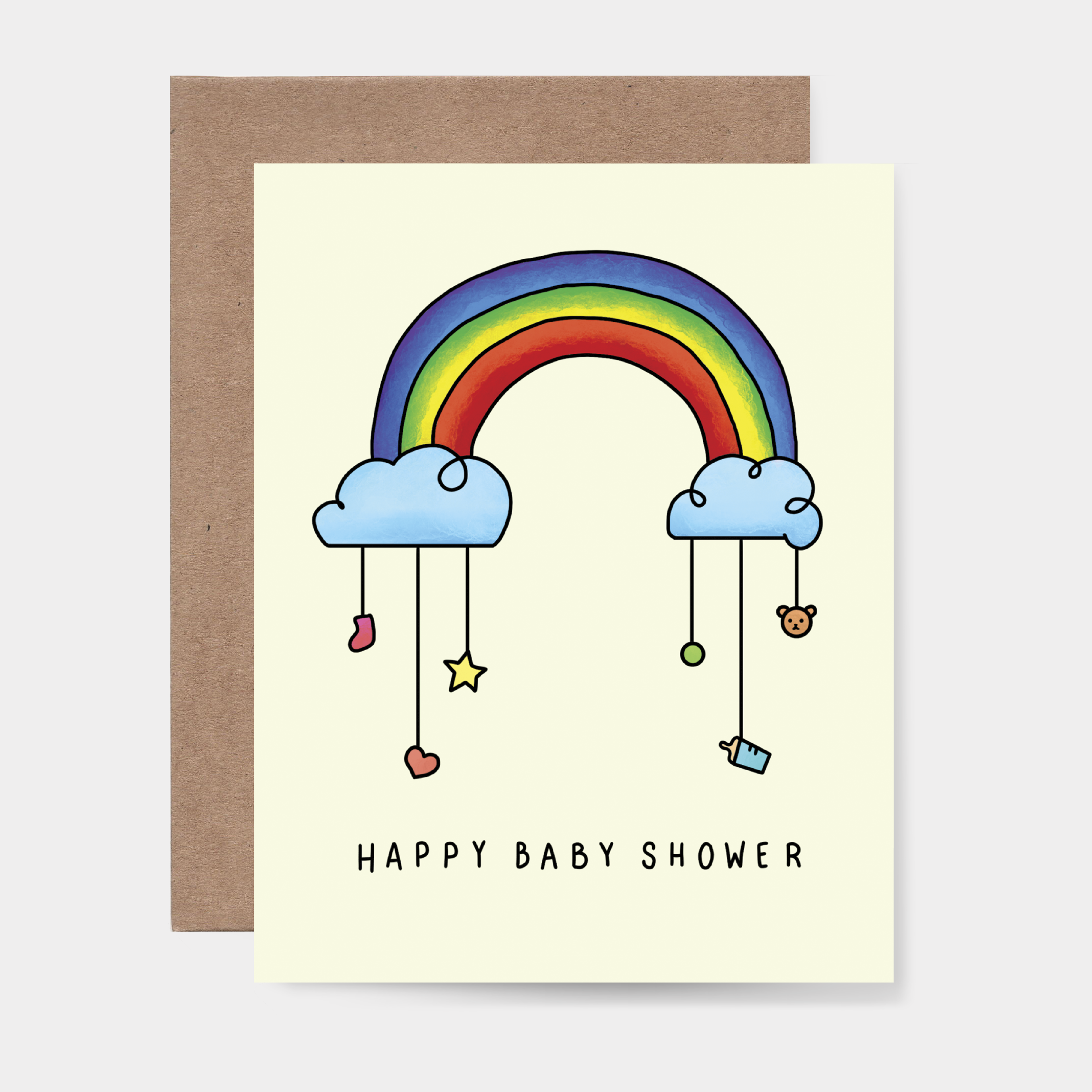 Happy Baby Shower Rainbow Greeting Card (Copy)