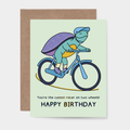 You're the cutest racer on two wheels, Happy Birthday Card