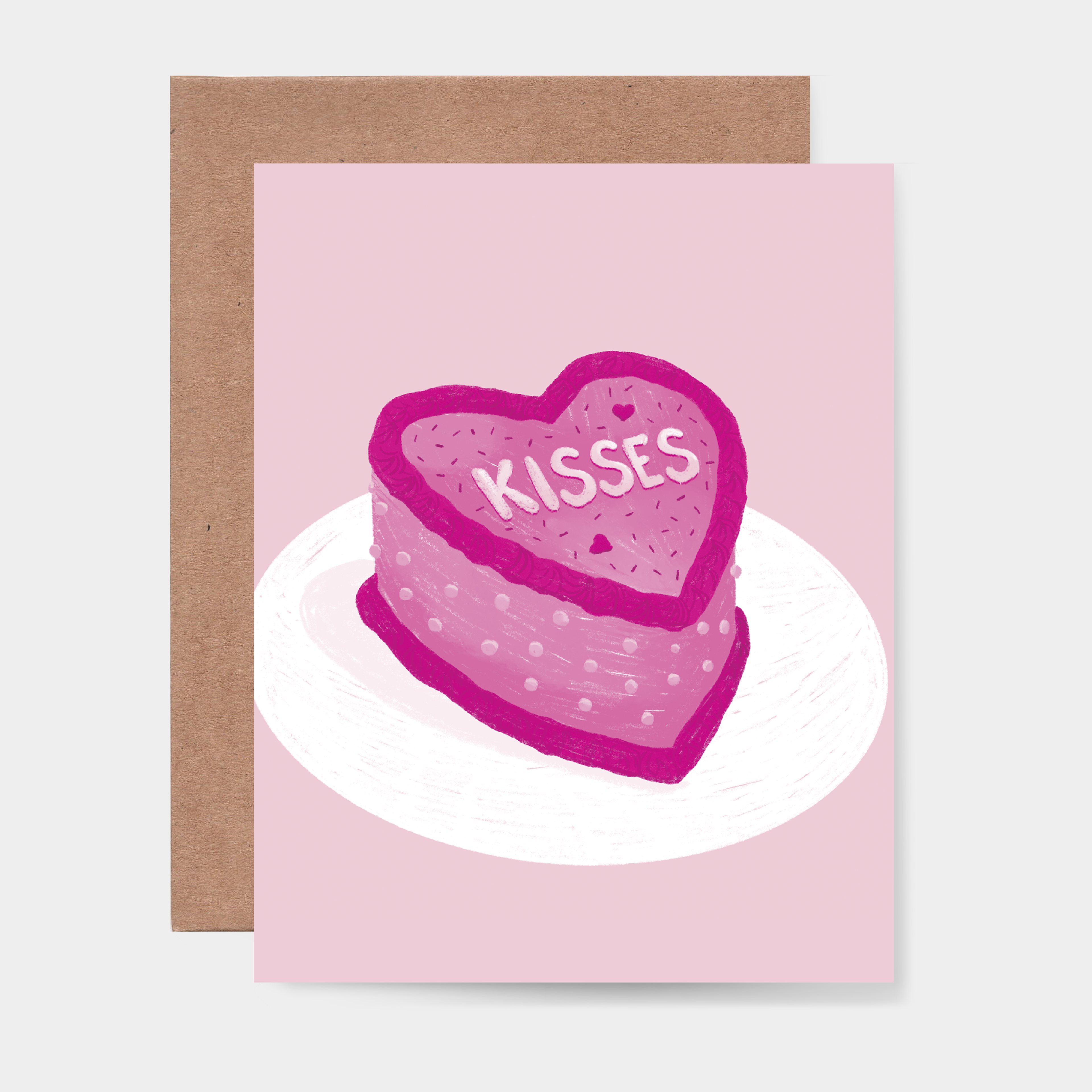Kisses Cake Card