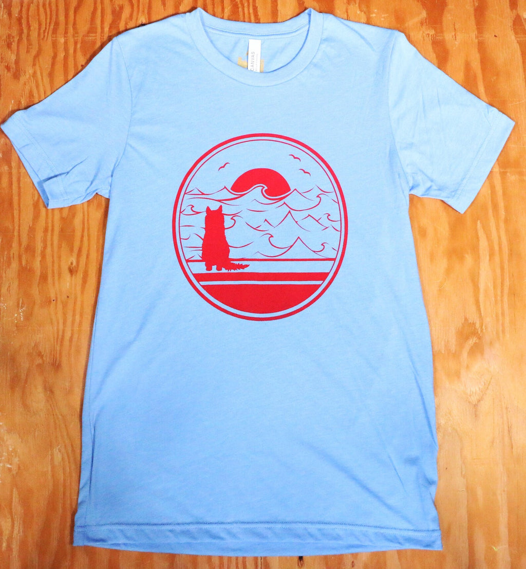 Unisex Adult T-Shirt - Kitty Sunset