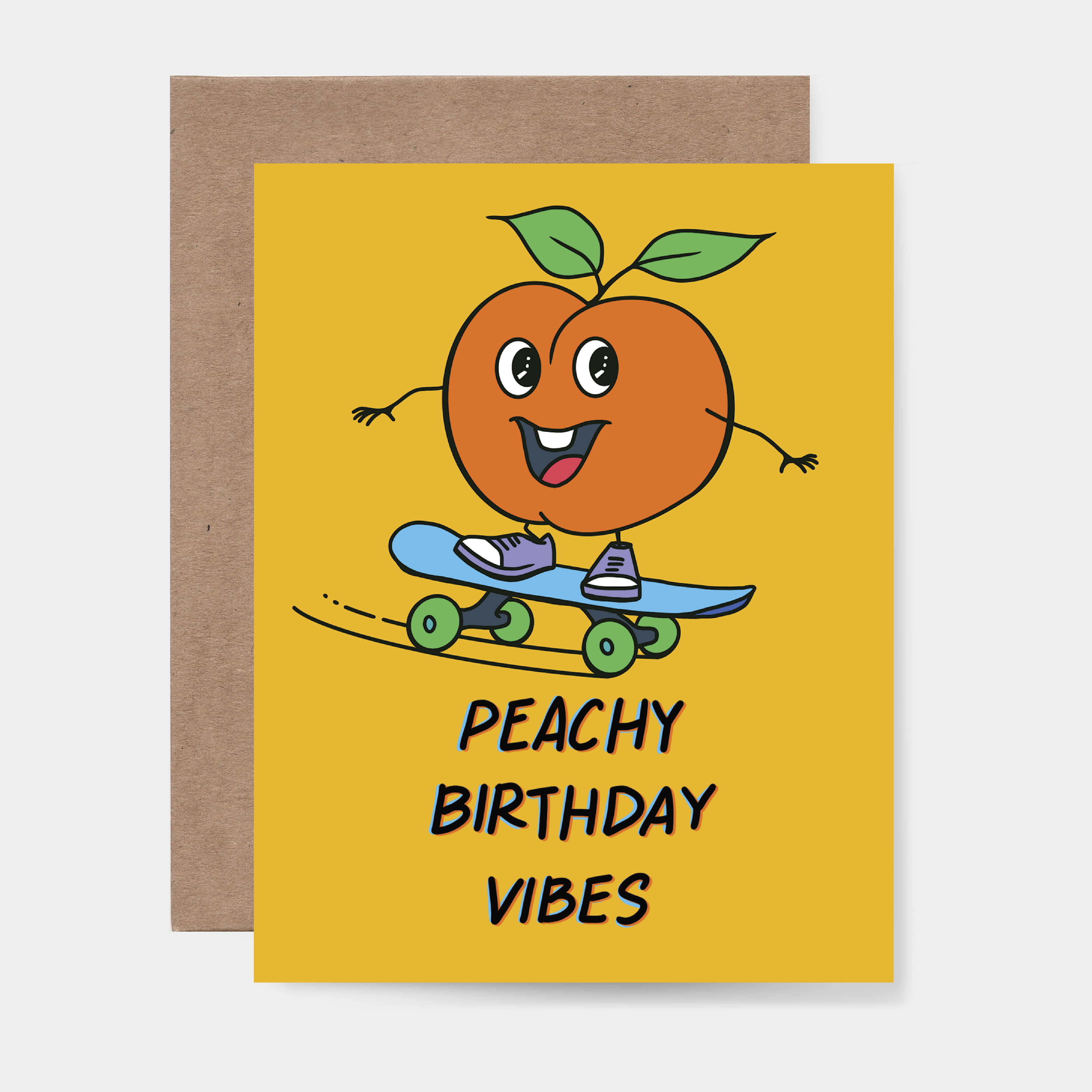 Peachy Birthday Vibes Greeting Card